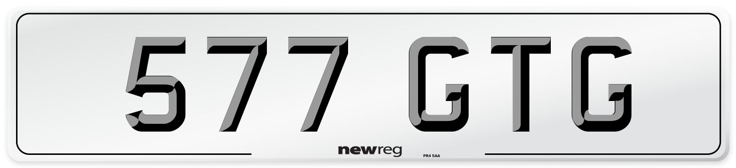 577 GTG Number Plate from New Reg
